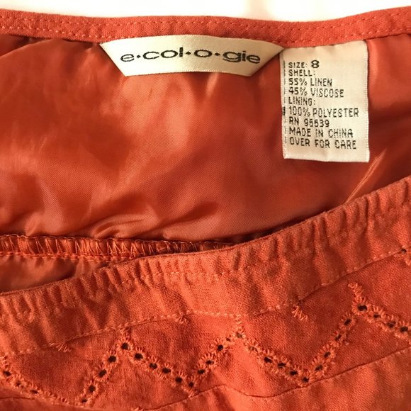 E*COL*O*GIE Linen Eyelet Skirt - Picture 6 of 6